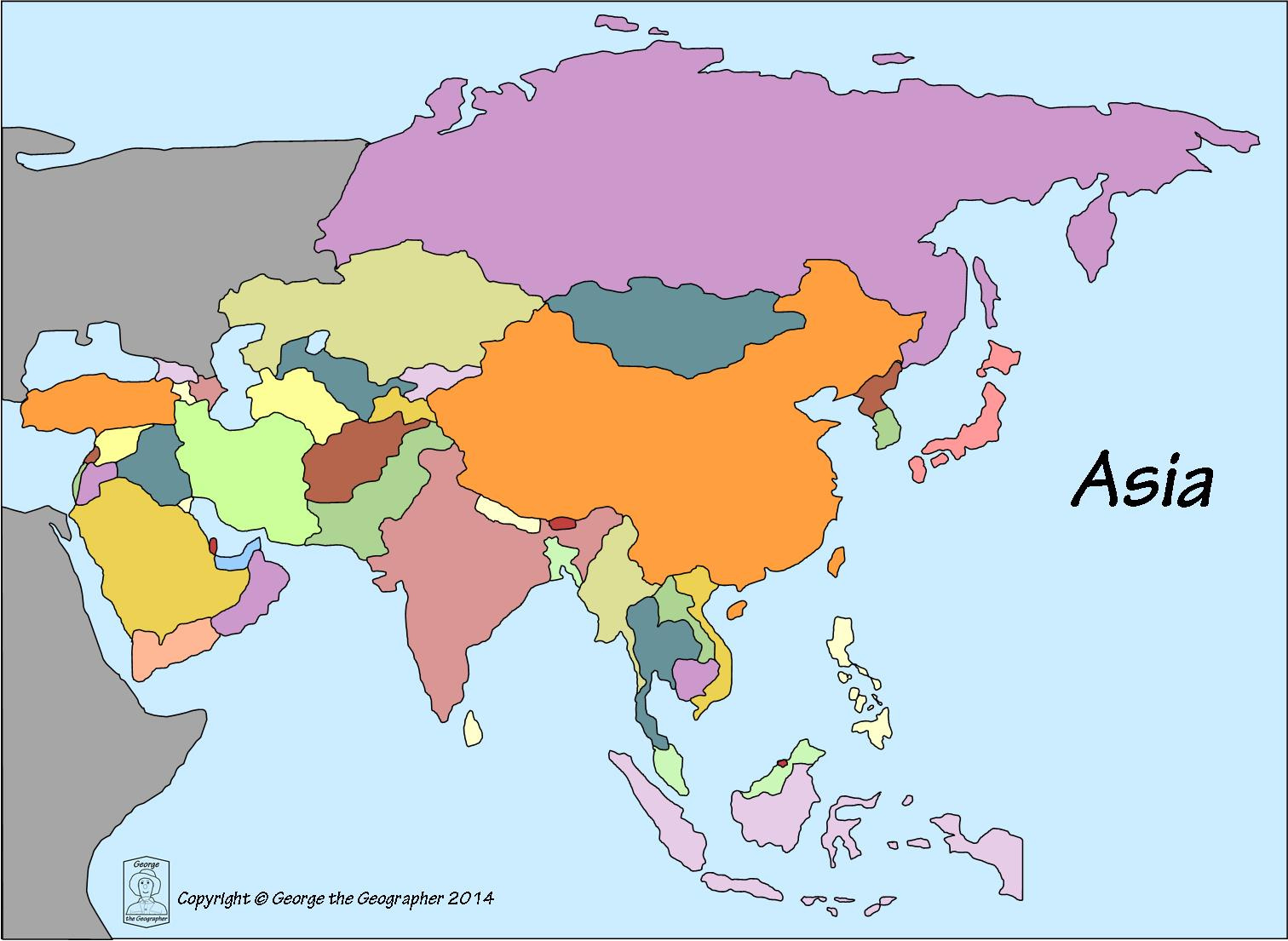 Outline Base Maps throughout Map of Europe and Asia No Labels