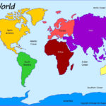 Outline Base Maps With Map Of Continents And Oceans Printable