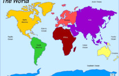 Outline Base Maps with Printable Map of Continents and Oceans