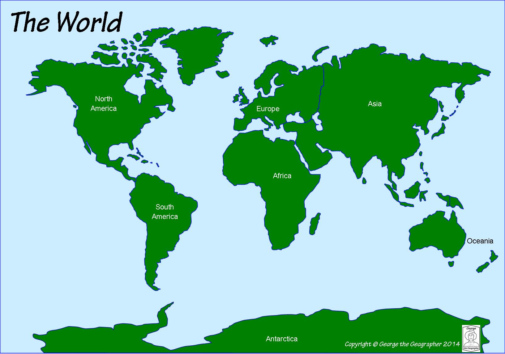 Outline Base Maps within 7 Continents Of The World Map Printable