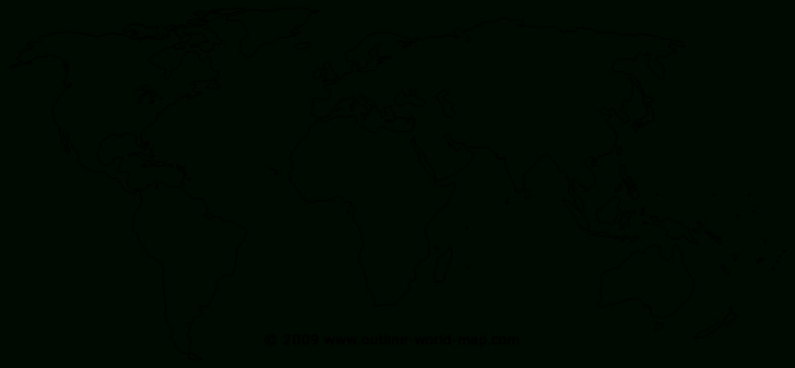 Blank World Map Continents and Oceans Printable
