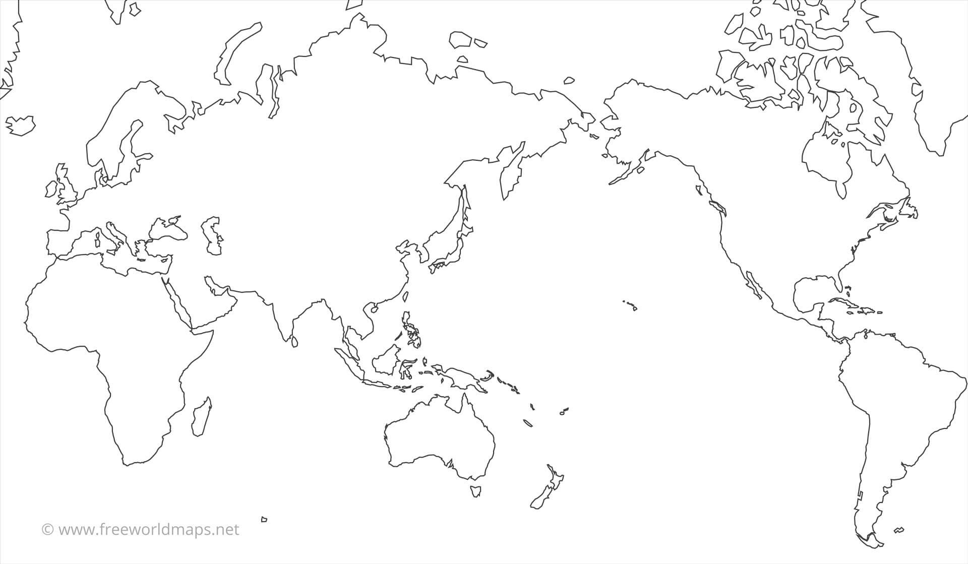 Pacific Centered World Map for Free Printable World Map Pacific Centered
