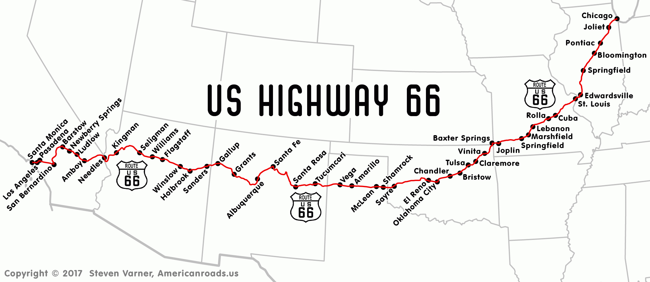 Parsa&amp;#039;S Virtual Route 66 Roadtrip — A Cyber Journey Down The inside Printable Map Of Route 66 Usa