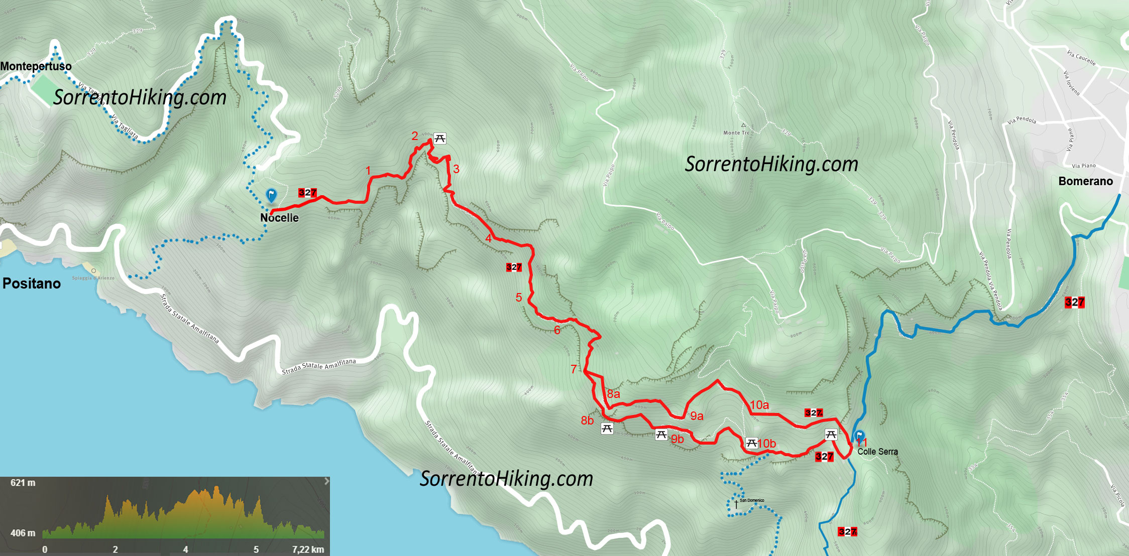 Path Of The Gods | Sorrentohiking within Path Of The Gods Italy Map