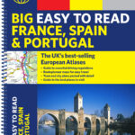 Philip'S Big Easy To Read France, Spain & Portugal Road Atlas Intended For Road Map Of France Spain And Portugal