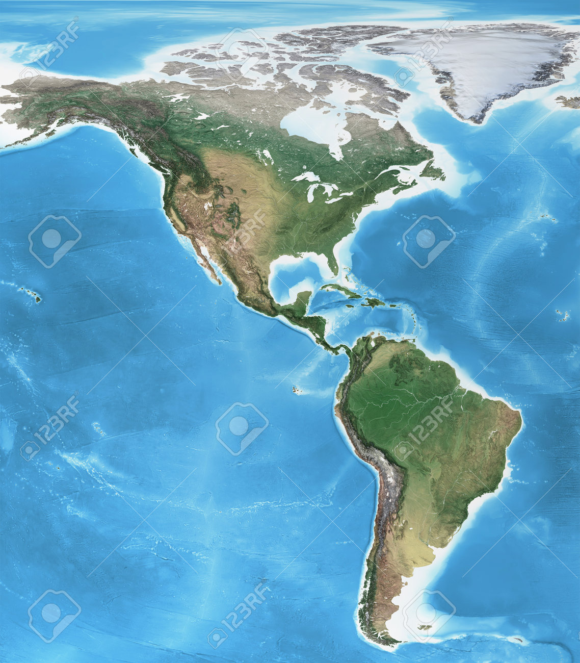 physische karte von amerika norden mitte und suden mit within north and south america satellite map Physische Karte Von Amerika, Norden, Mitte Und Süden, Mit within North And South America Satellite Map