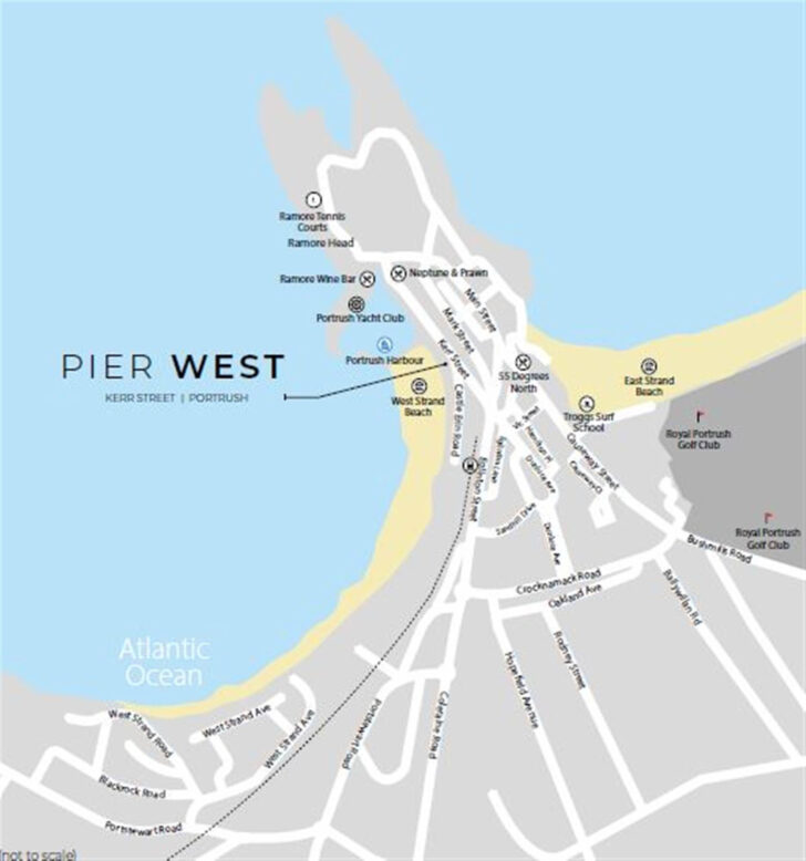 Map of Portrush Northern Ireland
