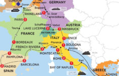 Pin Von Emmanuela Khamis Auf Interrail 2025 | Europa Reisen within Map Of Italy France And Spain