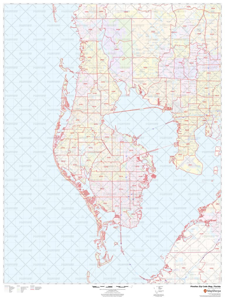 Pinellas Zip Code Map, Florida | Pinellas County Zip Codes regarding Hillsborough County Zip Code Map Printable