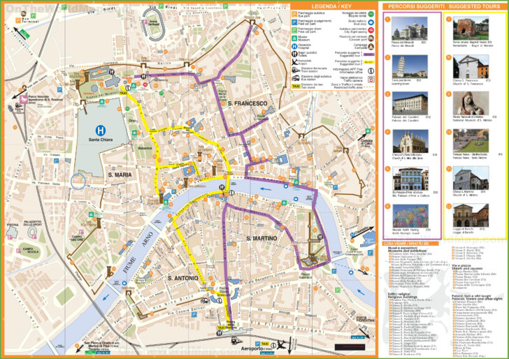 City Map of Pisa Italy