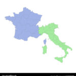 Political Map Of France And Italy Royalty Free Vector Image Inside Map Of Italy And France Together