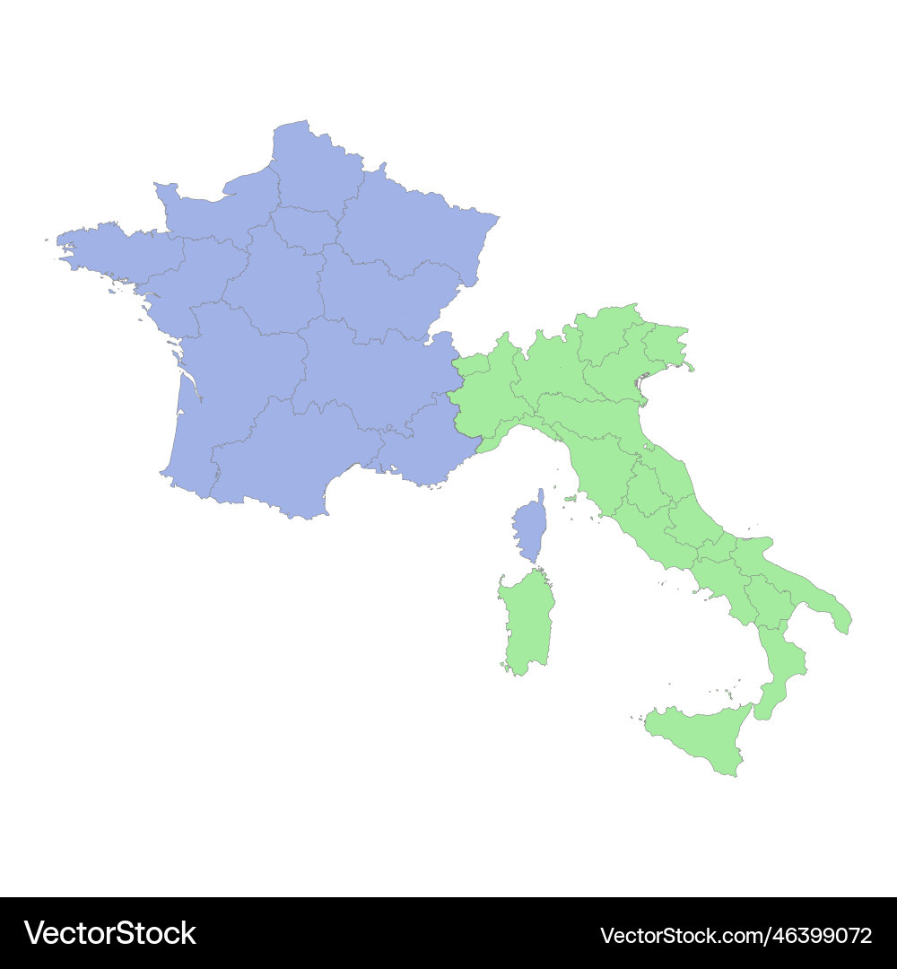 Political Map Of France And Italy Royalty Free Vector Image inside Map Of Italy And France Together