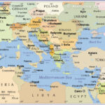 Political Map Of Mediterranean Sea   Nations Online Project Intended For Printable Map Of Mediterranean Islands With Names