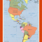 Political Map Of North And South America   1996 | Maps Of North Throughout North And South America World Map