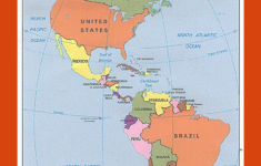 Political Map Of North And South America - 1996 | Maps Of North throughout North and South America World Map