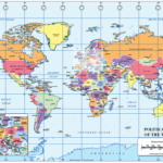Political World Map (Colour Blind Friendly)   Size A3 Intended For Custom A3 Map Printable