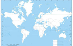 Political World Map – Printable Map Of The World [Pdf] with Free Printable Blank World Map Worksheet