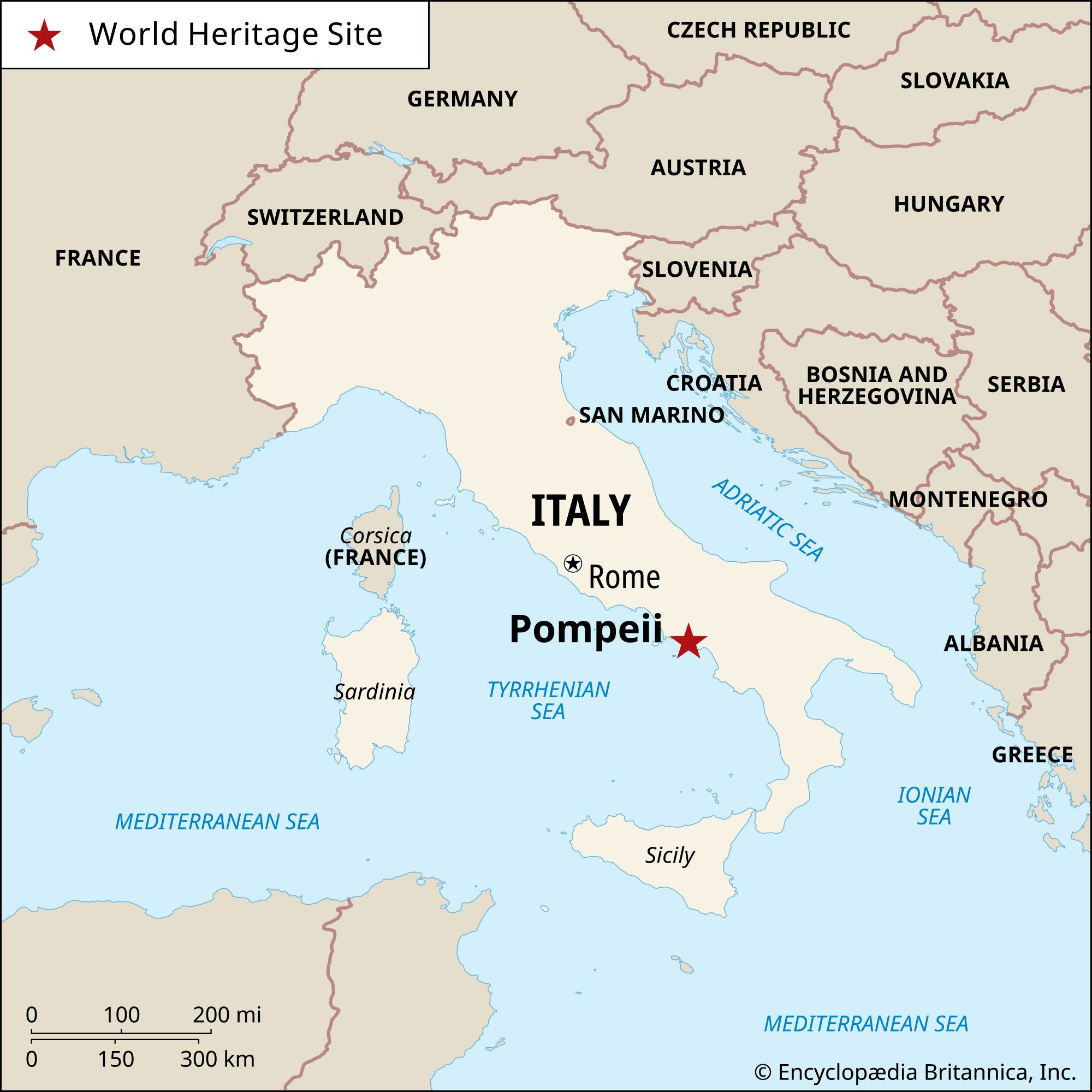 Pompeii | History, Volcano, Map, Population, Ruins, &amp;amp; Facts with Map of Italy with Pompeii
