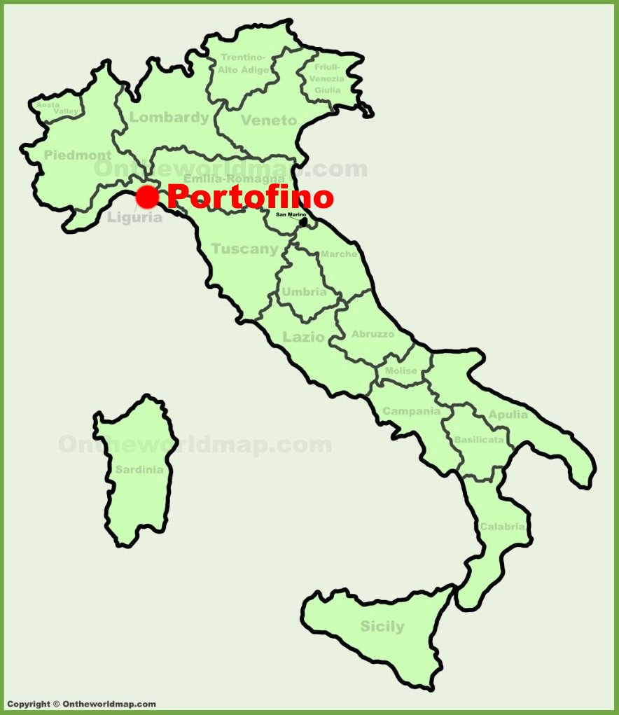 Portofino Maps | Italy | Discover Portofino With Detailed Maps in Map Of Italy With Portofino