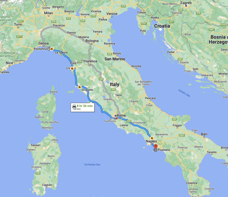 Map of Portofino In Italy Map of Portofino In Italy