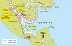 Portofino: The Village in Map of Portofino In Italy