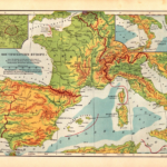 Portugal, Spain, France, Italy Antique Original Map 1900 | Ebay In Map Of Portugal And Spain And Italy