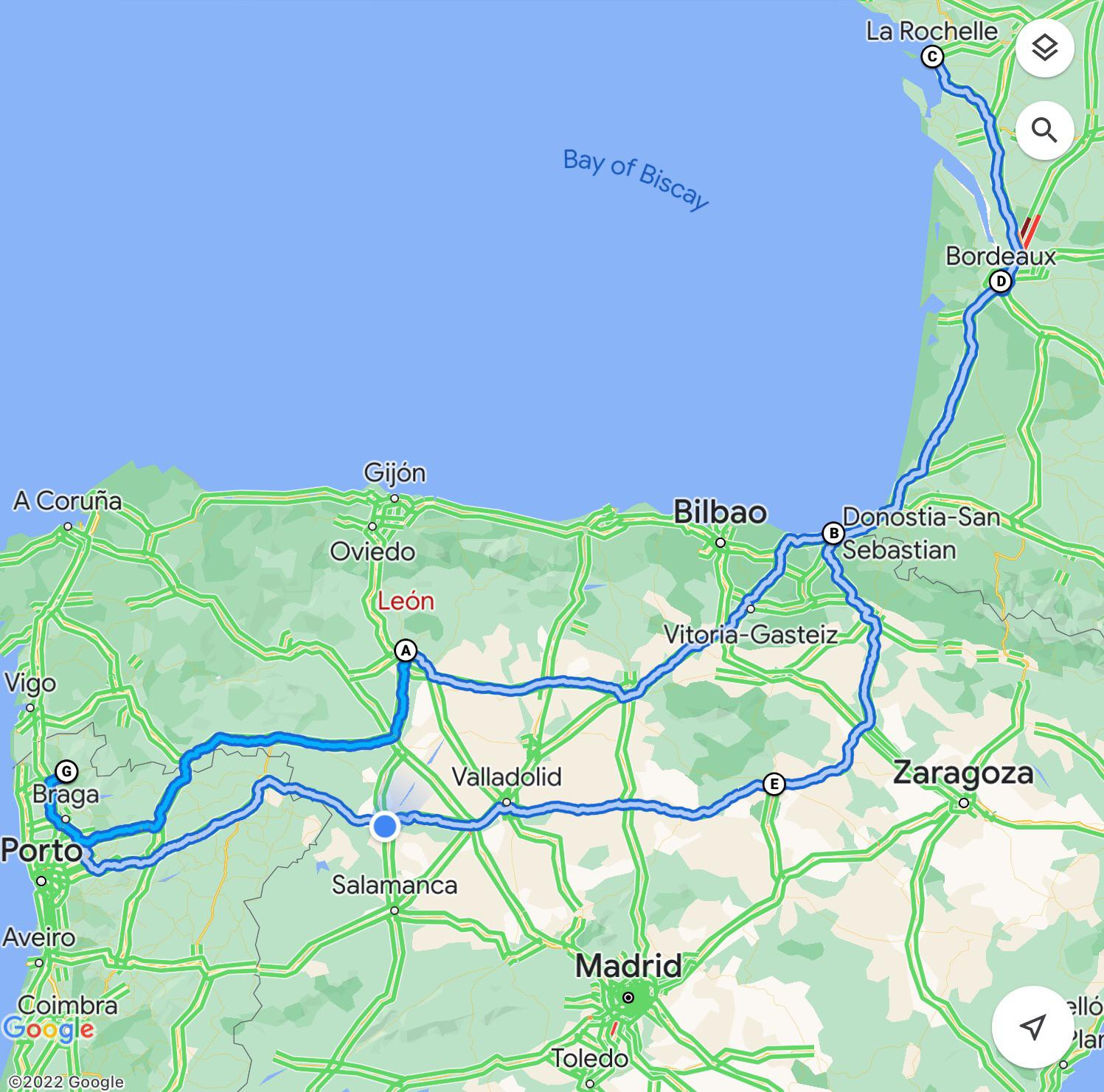 Portugal, Spain &amp;amp; France Road Trip (E208) An Absolute Pleasure in Road Map of France Spain and Portugal