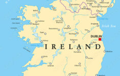 Poster Ireland And Northern Ireland Political Map With Capitals throughout Map Of Northern Ireland Uk