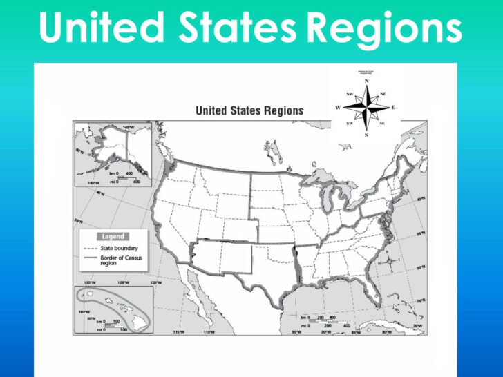 Blank 5 Regions of the United States Printable Map