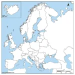 Printable Blank Map Of Europe – Outline, Countries, Capitals Within Printable High Resolution Blank Map Europe