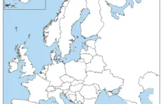 Printable Blank Map Of Europe – Outline, Countries, Capitals Within ...