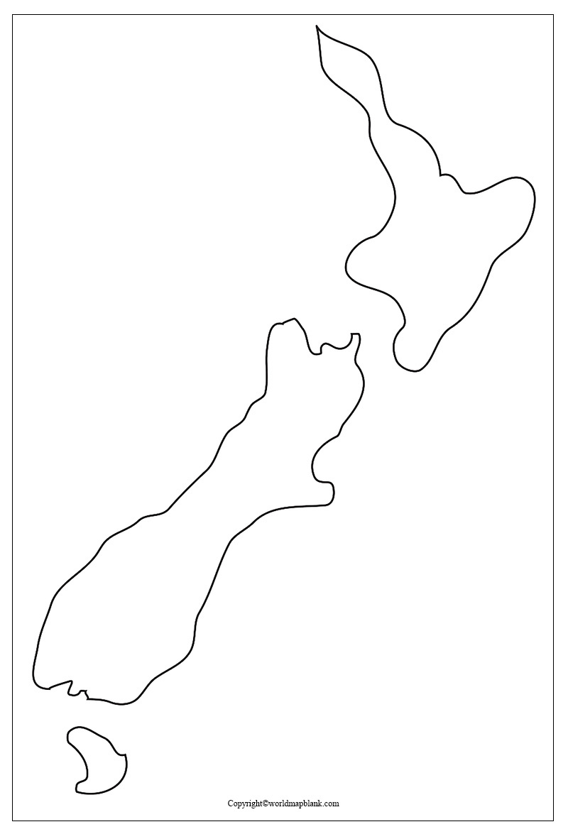 Printable Blank Map Of New Zealand - Outline Transparent Map regarding Blank Map of New Zealand Printable