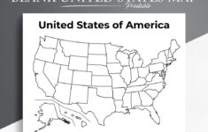 Printable Blank Us Map. Educational Map For Kids. Usa Coloring Page. United  States Map Coloring. - Etsy Sweden inside Printable United States Map Coloring Page