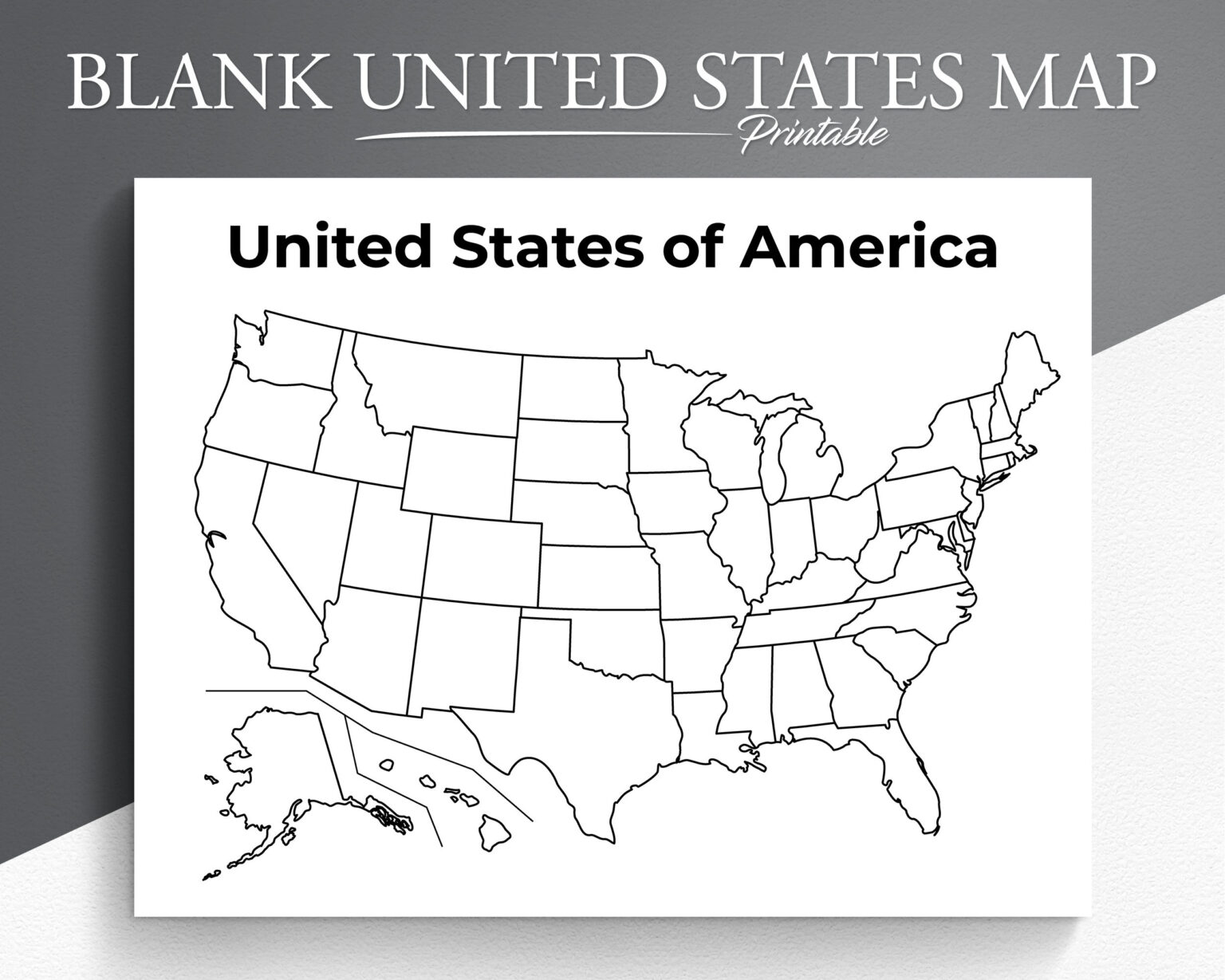 Map Of The United States Blank Printable | Adams Printable Map