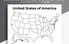 Printable Blank Us Map. Educational Map For Kids. Usa Coloring throughout Map of the United States Blank Printable