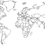 Printable Blank World Map – Outline, Countries [Image/Pdf] With Blank World Map With Borders Printable