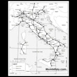 Printable Italy Train Map + Tips For Planning Your Train Travel In Regarding Map Of Italy With Train Routes