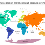 Printable Map Of Continents And Oceans Ppt And Google Slides Inside Map Of Continents And Oceans Printable
