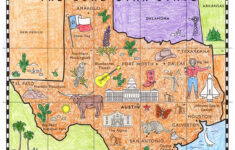 Printable Map Of Texas For Kids With Cities And Landmarks To Color in Free Printable Texas Map With Cities