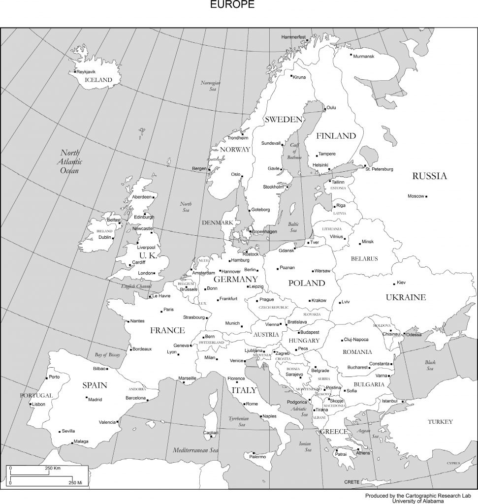 Printable Maps Of Europe - Printable Party Favors throughout Free Printable Map Of Europe With Cities