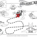Printable Treasure Map | Print, Cut, Paste, Craft! With Regard To Free Printable Treasure Map Coloring Page