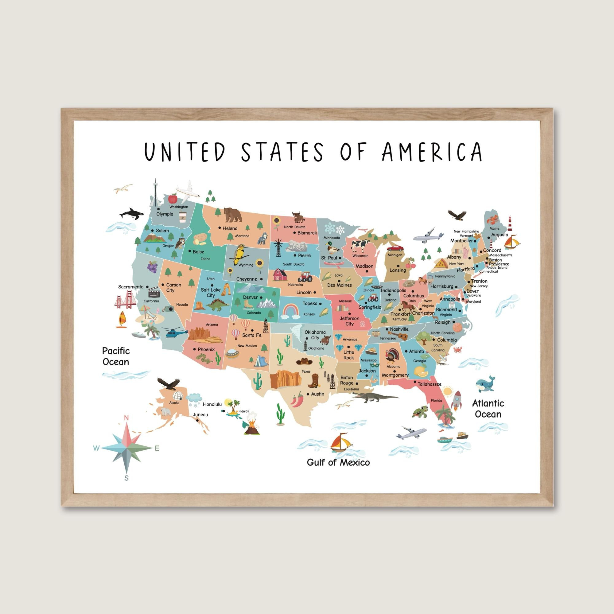 Printable United States Of America Map, Usa Map For Kids, Travel with regard to 8 1/2 X 11 Printable Map of United States