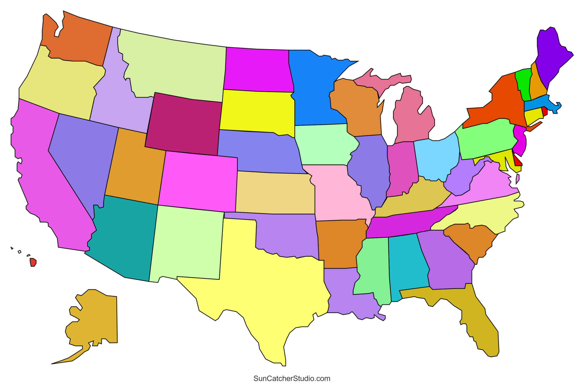 Printable Us Maps With States (Usa, United States, America) – Free regarding Blank Printable Map Of 50 States And Capitals