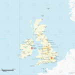 Printable Vector Map Of The United Kingdom & Ireland With Regions With Printable Map Of Ireland And Scotland