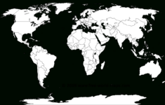 Printable White-Transparent Political Blank World Map C3 | Free in Black And White World Map Printable
