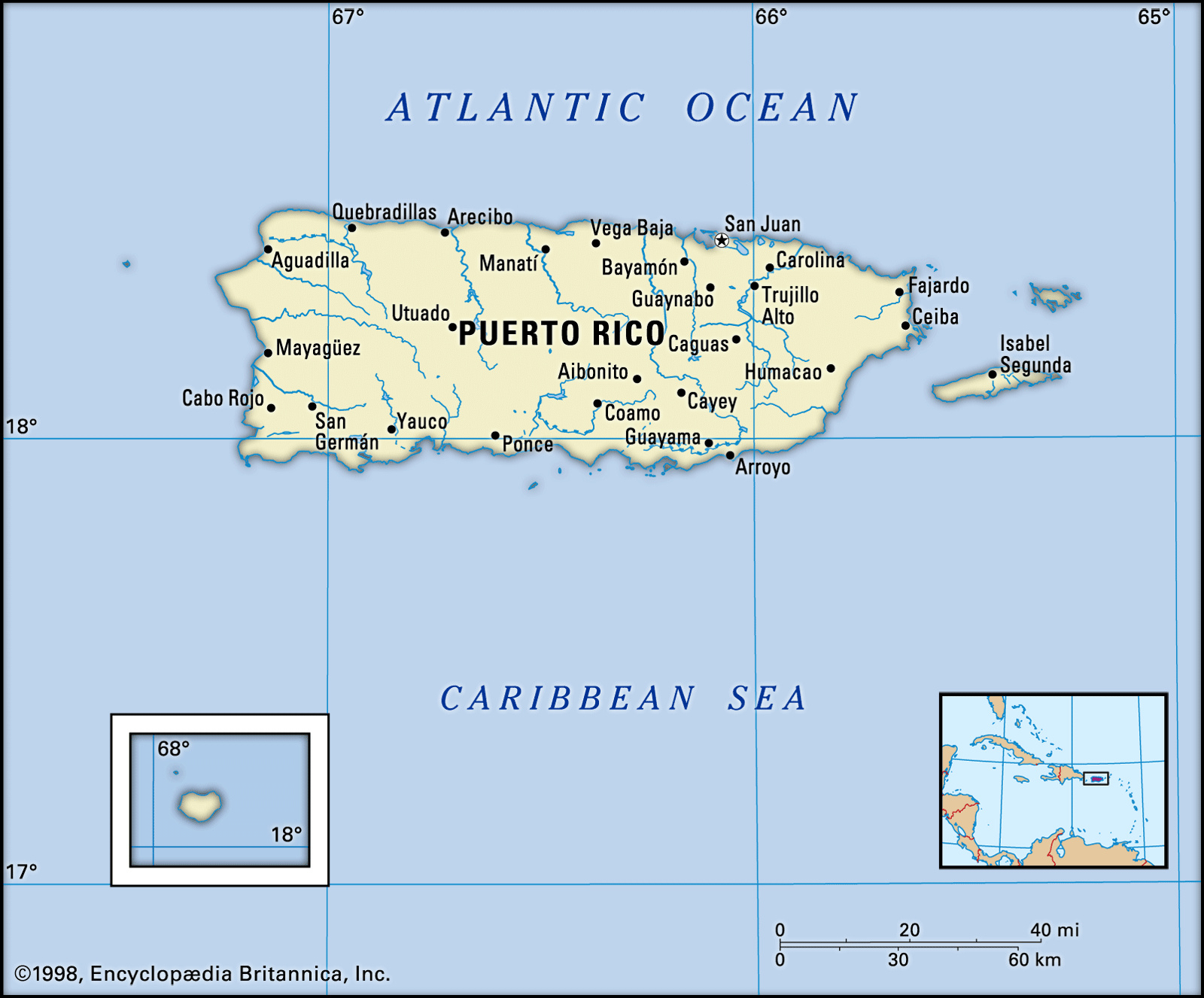 Puerto Rico | History, Geography, &amp;amp; Points Of Interest | Britannica with regard to Puerto Rico Maps And Facts World Atlas
