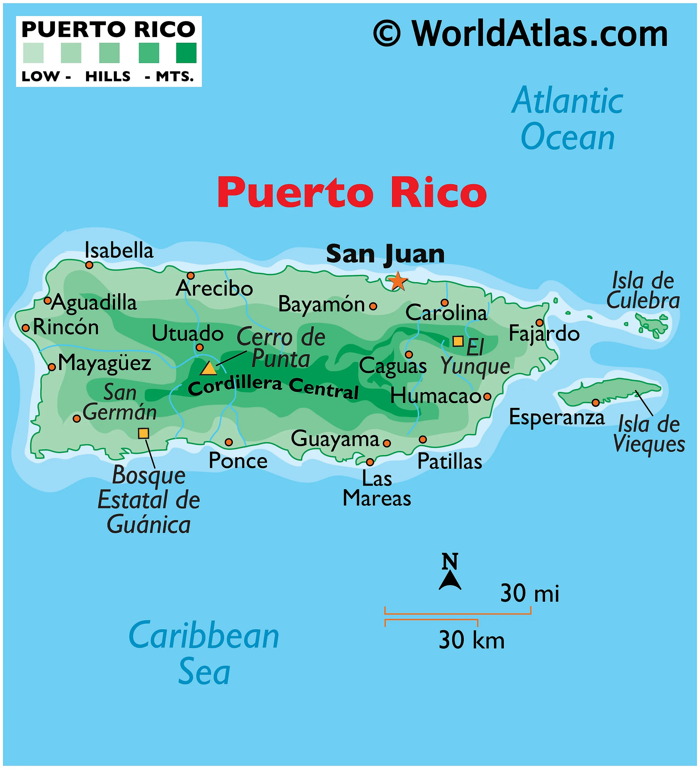 Puerto Rico Maps &amp;amp; Facts - World Atlas intended for Puerto Rico Maps and Facts World Atlas