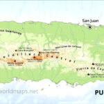 Puerto Rico Physical Map, Physical Features Of Puerto Rico With Regard To Free Printable Map Of Puerto Rico