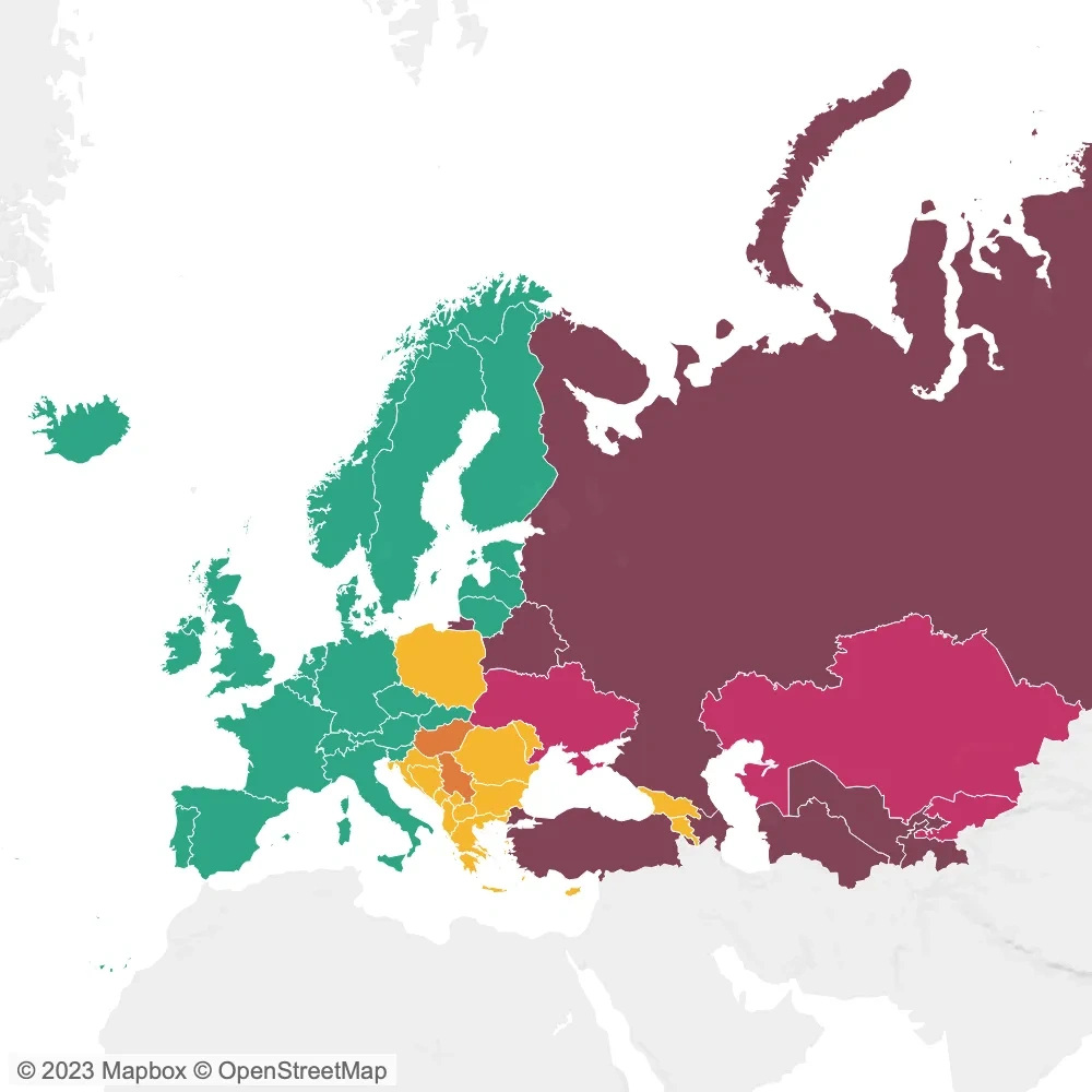 Regions: Europe And Central Asia - Global Expression Report 2025 within Map Of Central Asia And Europe