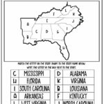 Regions Of The United States Worksheets   Kids Activity Zone Inside Free Printable Blank Southeast Region Map